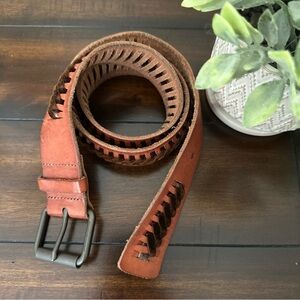 Abercrombie & Fitch Women Belt Brown Leather With Velvet Size Small